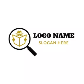 Attorney & Law Logo Magnifying Glass and Detective logo design