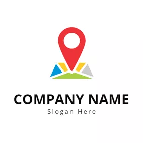 Software & App Logo Map Location and Gps logo design
