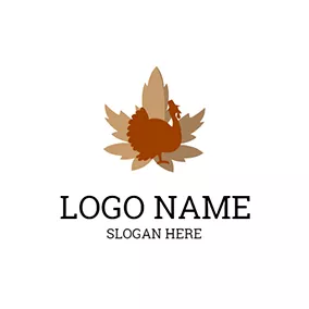 Turkey Logo Maple Leaf and Turkey logo design