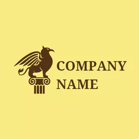 Griffin Logo Marble Pillar and Griffin logo design