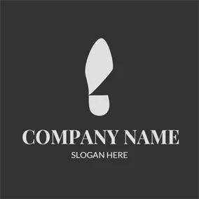 Fashion & Beauty Logo Minimalist Black and White Shoeprint logo design