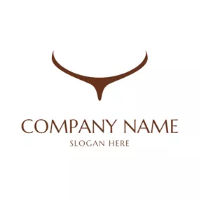 Buffalo Logo Minimalist Buffalo Horn Icon logo design