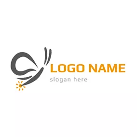 极简主义Logo Minimalist Flying Firefly logo design