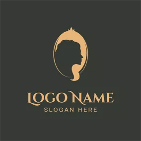 Hair Stylist Logo Mirror and Beautiful Hair Mode logo design