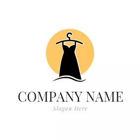 Logótipo Moderno Modern Black Formal Dress logo design