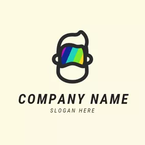 Logótipo Moderno Modern Glasses and Human Head logo design