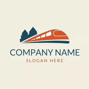 Travel & Hotel Logo Modern High Speed Train logo design