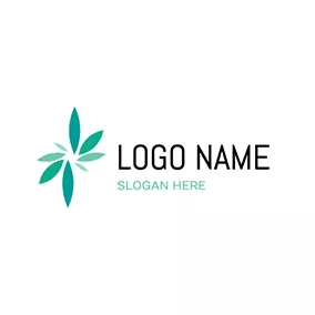Weed Logo Modern Leaves Weed logo design