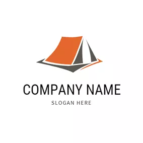 Logótipo Moderno Modern Orange Tent logo design
