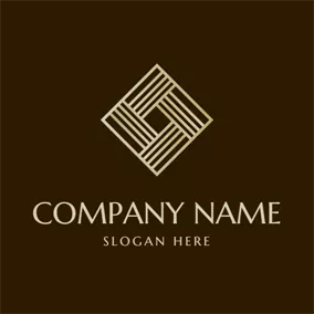 Art Deco Logo Modern Rhombus Textile Shape logo design
