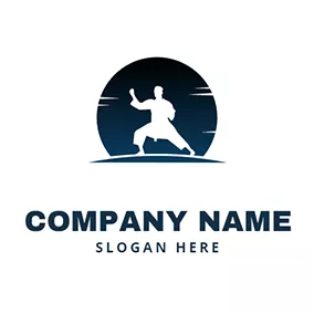 Taekwondo Logo Moon and Taekwondo logo design