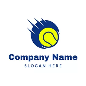 Tennis Logo Motion Line and Tennis Ball logo design