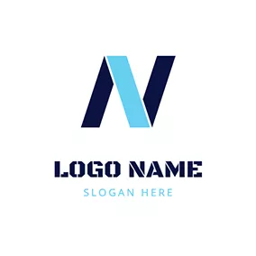 Typography Logo N Shape Lift logo design