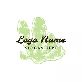 Ginger Logo Natural Herb Ginger logo design