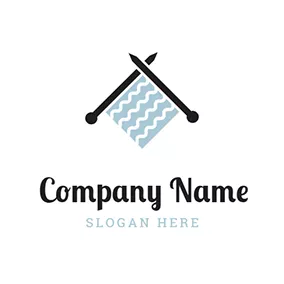 Knitting Logo Needle Square Knit Crochet logo design