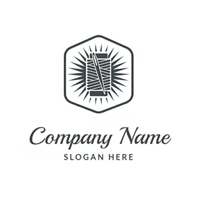 Sewing Logo Needlework Hexagon Sewing Crochet logo design