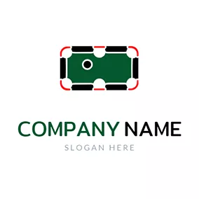 Table Logo Oblong Billiard Table logo design