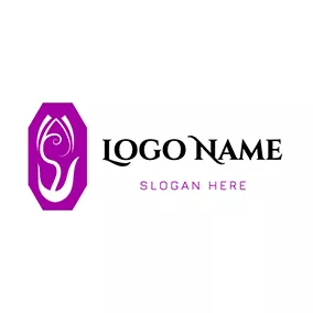 Tulip Logo Octagonal Abstract Tulip logo design