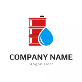 Petrol Logo Oil Drum and Petrol logo design