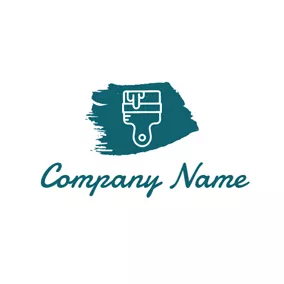 Art - Oil Paint  & Brush logo design