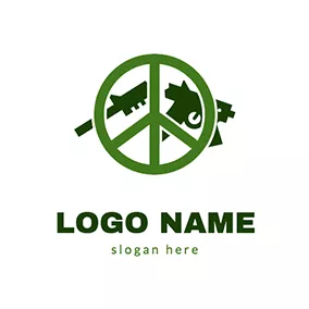 Non-profit Logo Olive Branch and Banned Weapons logo design