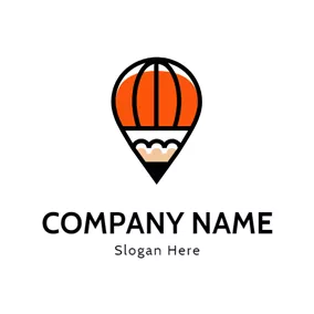 Pencil Logo Orange and Black Pencil Icon logo design