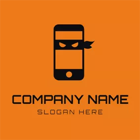 Science & Technology Logo Orange and Black Smartphone logo design