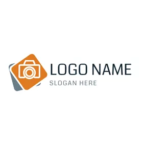 Art - Orange  & White Camera logo design