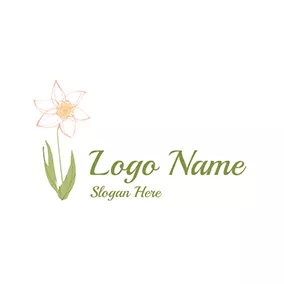 STEM Logo Orange and Yellow Daffodil logo design