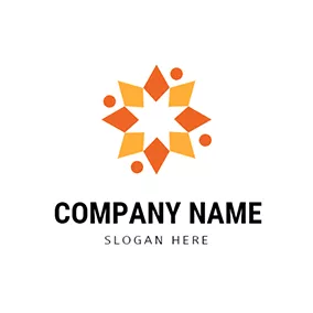 Polaris Logo Orange and Yellow Polaris Pattern logo design