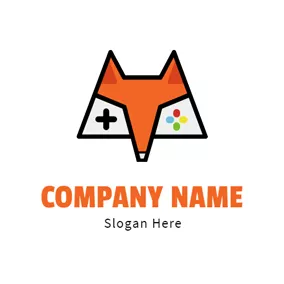 Gaming - Orange Fox Face logo design