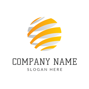 Orange Stripe and Abstract Earth logo design