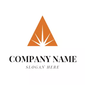 Science & Technology Logo Orange Triangle and White Laser logo design
