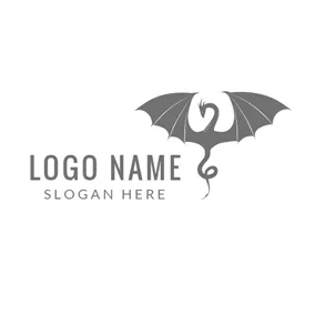 Beast Logo Outlined Black Dragon logo design