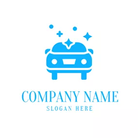 Life Logo Outlined Cleaning Car logo design