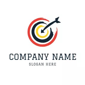 ターゲットロゴ Painting Arrow and Target logo design