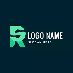 Sr Logo Paper Folding and Letter R S logo design