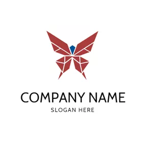 工芸品 ロゴ Paper Folding Butterfly and Craft logo design