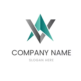 Va Logo Paper Folding Intersect Letter V A logo design