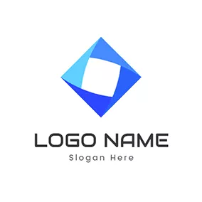 Abstract Logo Paper Folding Triangle Square logo design