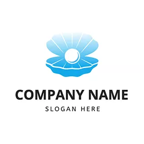 Oyster Logo Pearl Shell and Oyster logo design