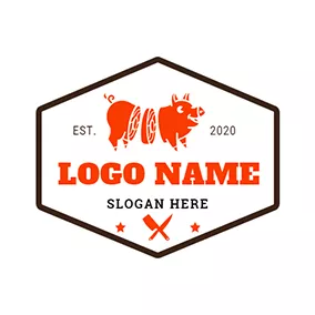 Pig Logo Pig Butcher logo design