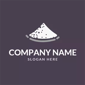 Salt Logo Pile White Salt Icon logo design