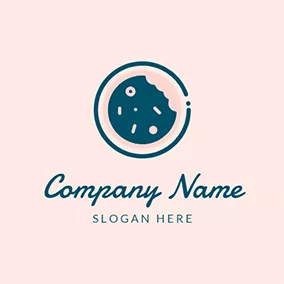 Cake Logo Pink and Blue Cake logo design
