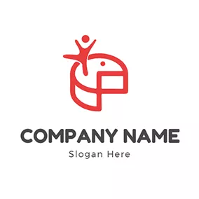 聚會Logo Pink Dancing Party logo design