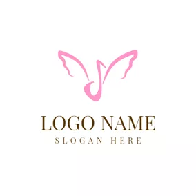 Club Logo Pink Silk Ribbon logo design