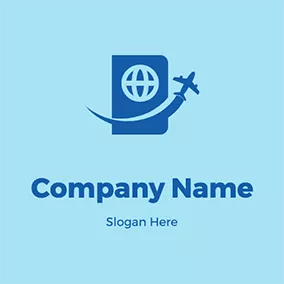 Airline Logo Plane Airline Earth Passport logo design