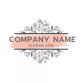 Plant Logo Plant Decoration Banner Watercolor logo design