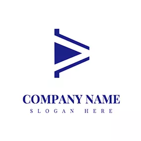 V Logo Play Button and Letter V logo design