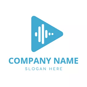 Mixer Logo Play Button and Rhythm logo design